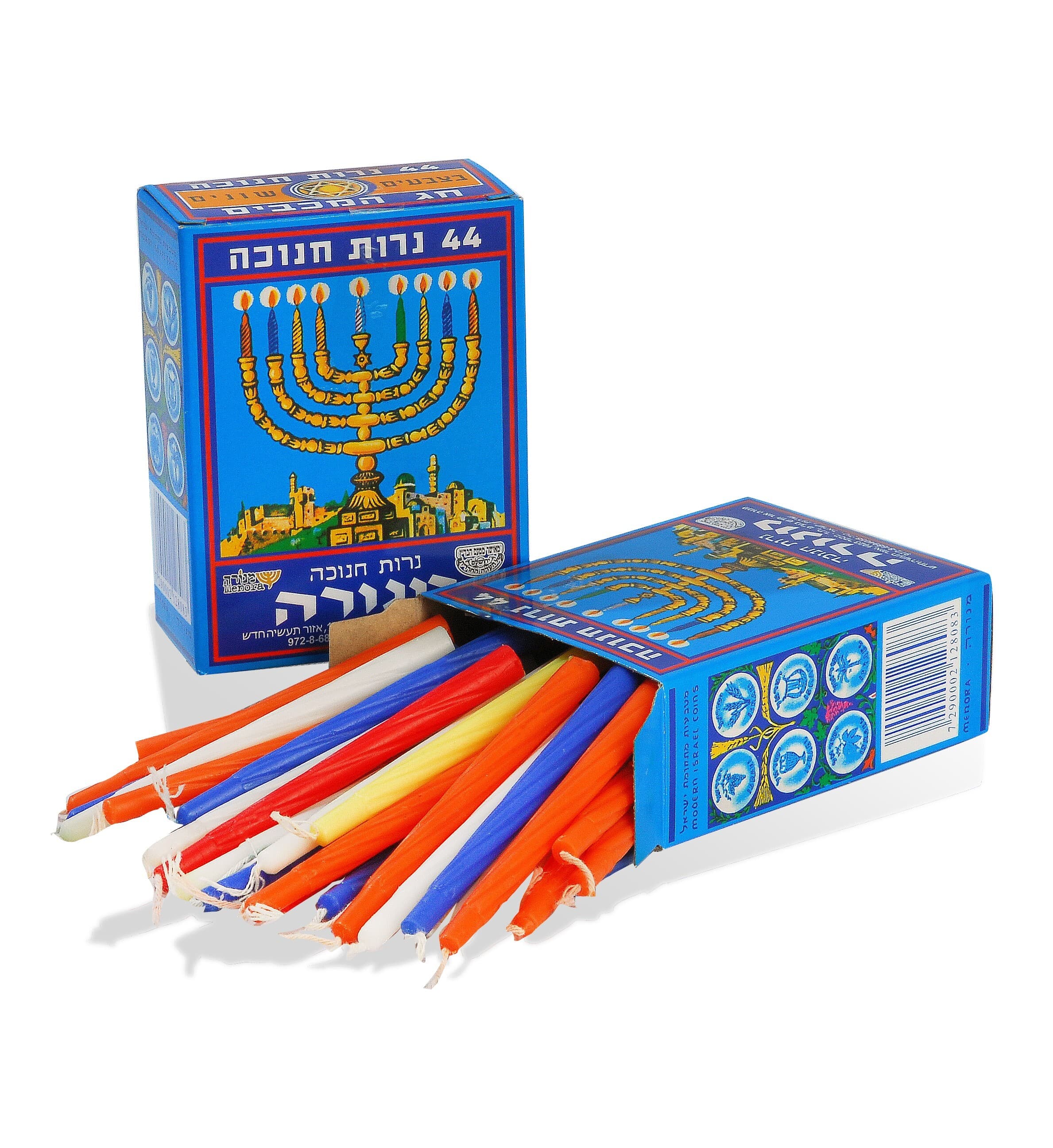 Chanoekia Kaarsjes gekleurd