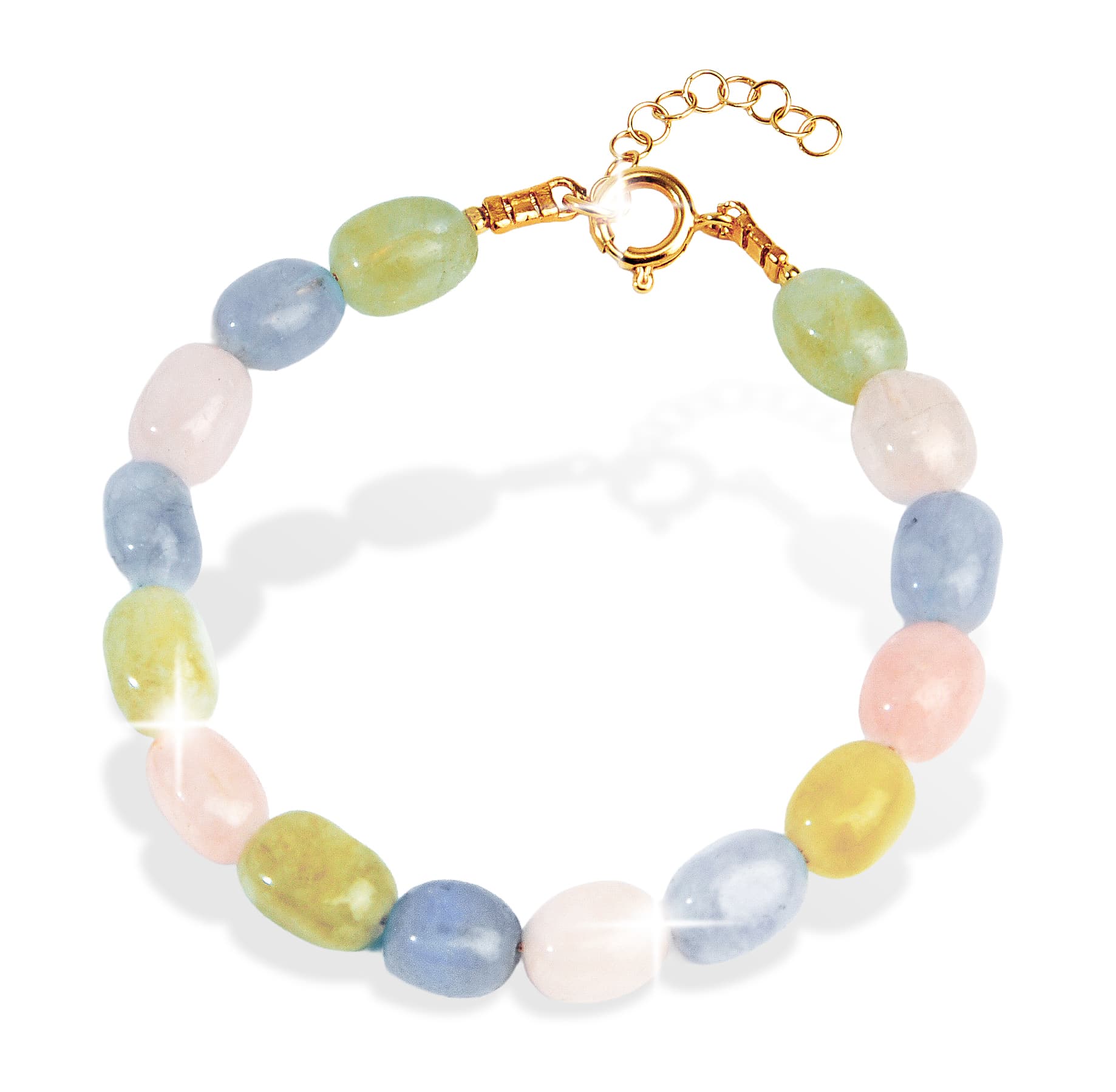 Armband agaatstenen pasteltinten - product image