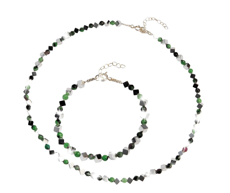 Set ketting en armband zoisiet - product image