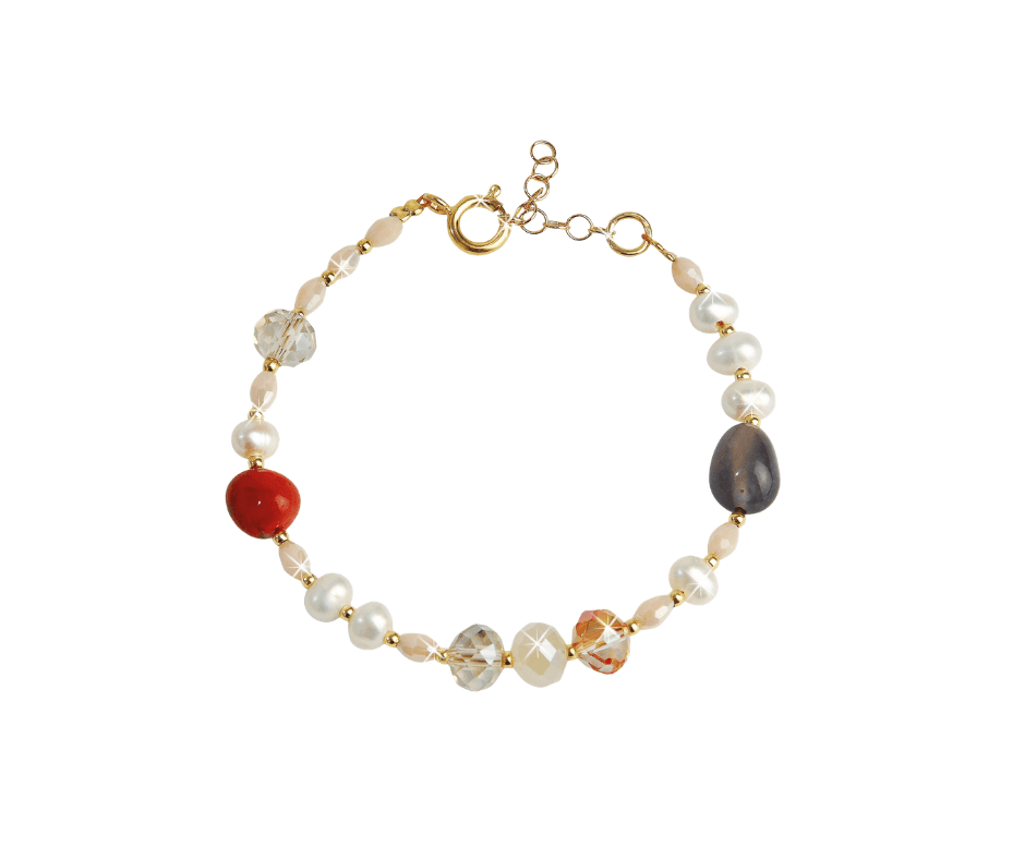 Armband zoetwaterparel-agaat