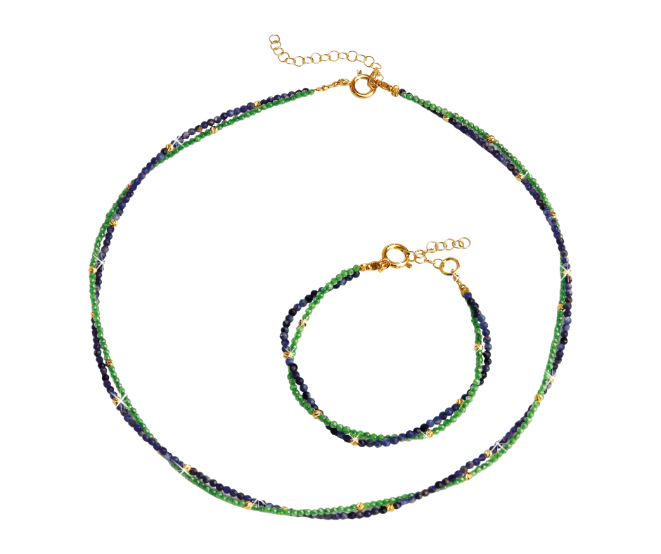 Set collier en armband agaat-aventurijn - product image