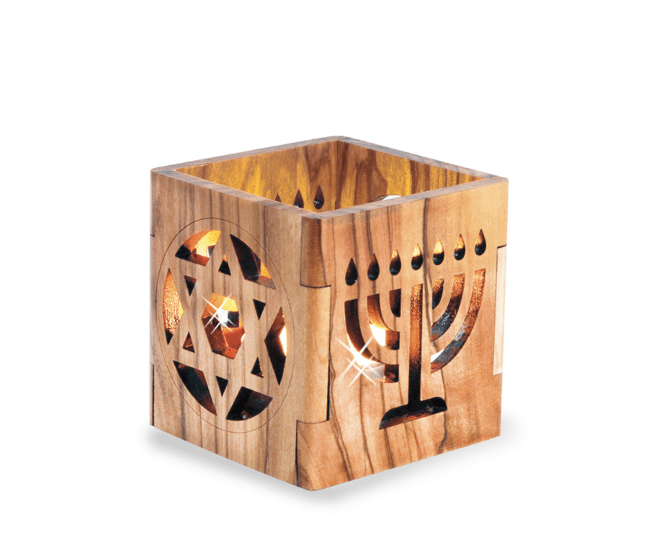 Olijfhouten Waxinelichtjeshouder - product image