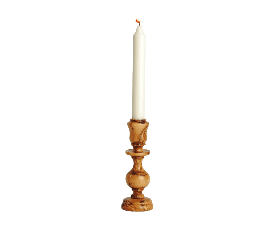 Olijfhouten kandelaar - product image